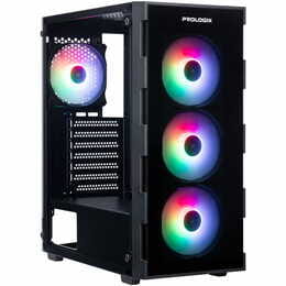 Корпус Prologix E114 Tempered Glass Black