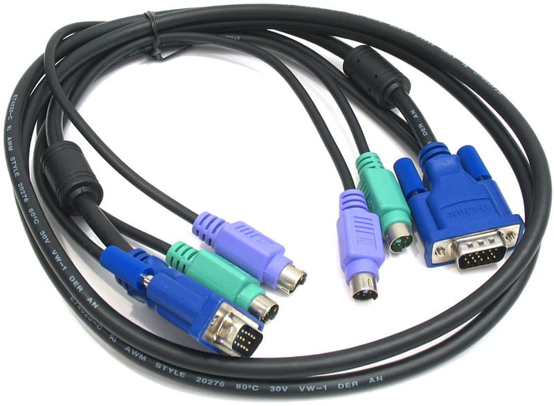 Комплект кабелiв D-Link DKVM-CB5 для KVM-перемикачiв, 4.5м