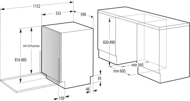 Вбудована посудомийна машина Gorenje GV643E90