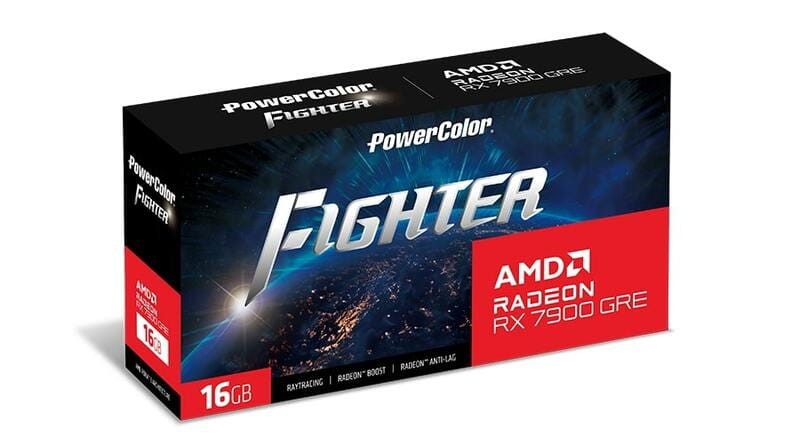 Видеокарта AMD Radeon RX 7900 GRE 16GB GDDR6 Fighter PowerColor (RX 7900GRE-16G-F/OC)