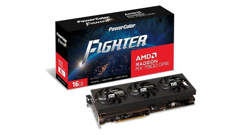 Відеокарта AMD Radeon RX 7900 GRE 16GB GDDR6 Fighter PowerColor (RX 7900GRE-16G-F/OC)