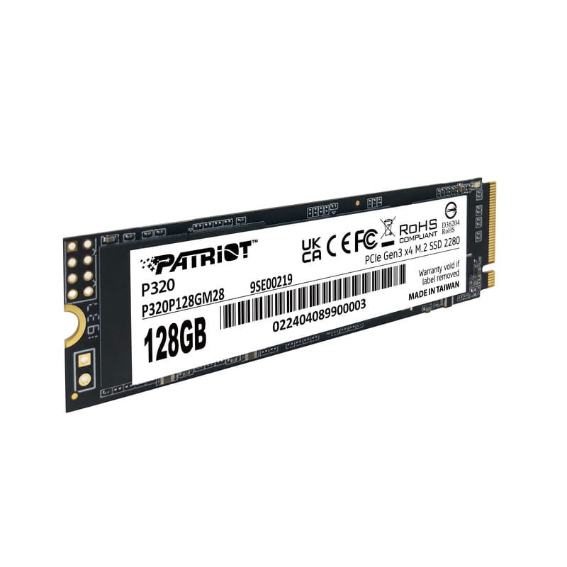 Накопитель SSD  128GB Patriot P320 M.2 2280 PCIe 3.0 x4 NVMe TLC (P320P128GM28)