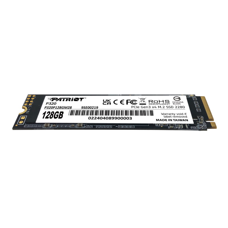 Накопичувач SSD   128GB Patriot P320 M.2 2280 PCIe 3.0 x4 NVMe TLC (P320P128GM28)