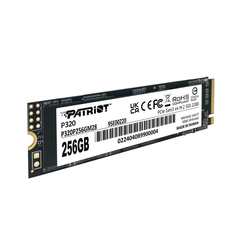 Накопитель SSD  256GB Patriot P320 M.2 2280 PCIe 3.0 x4 NVMe TLC (P320P256GM28)