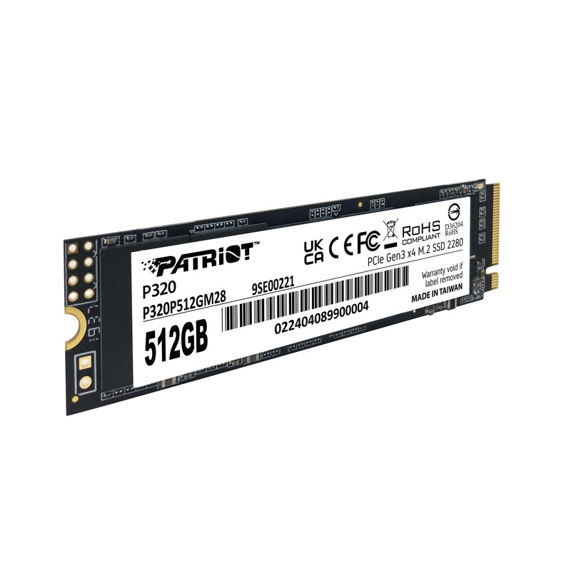 Накопичувач SSD  512GB Patriot P320 M.2 2280 PCIe 3.0 x4 NVMe 3D NAND (P320P512GM28)