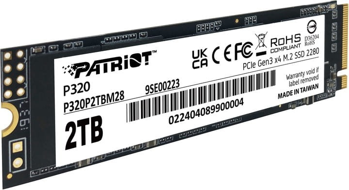 Накопитель SSD 2TB Patriot P320 M.2 2280 PCIe 3.0 x4 NVMe TLC (P320P2TBM28)