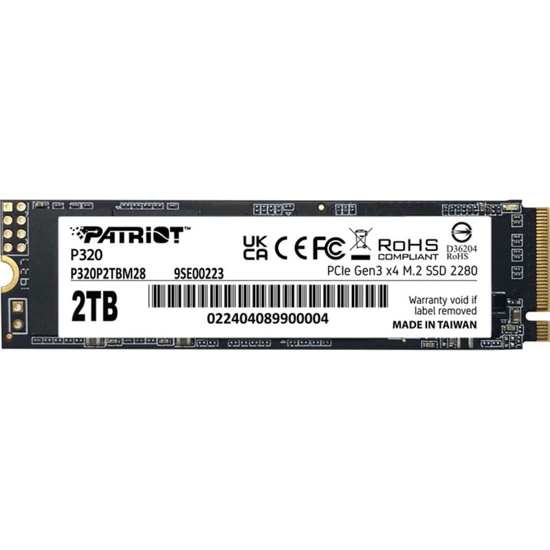 Накопичувач SSD 2TB Patriot P320 M.2 2280 PCIe 3.0 x4 NVMe TLC (P320P2TBM28)