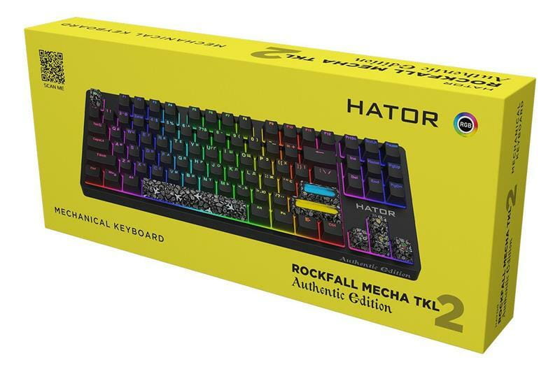 Клавиатура Hator Rockfall 2 Mecha TKL Authentic Edition Black (HTK-530)