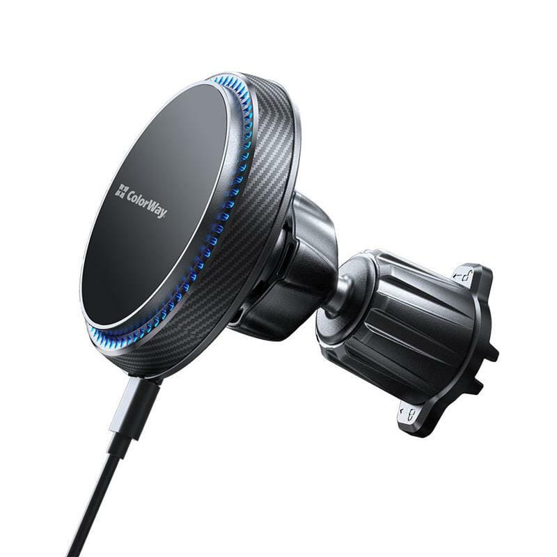 Беспроводное зарядное устройство СolorWay MagSafe 360° Air Vent 15W Black (CW-CHMW041Q-BK)