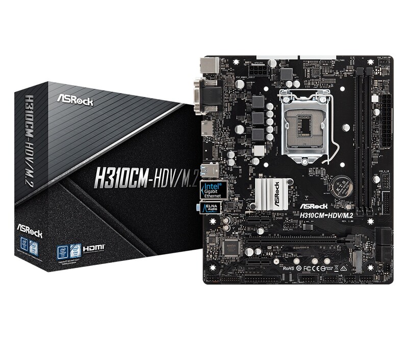 Материнская плата ASRock H310CM-HDV/M.2 Socket 1151