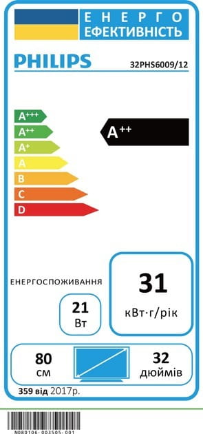 Телевізор Philips 32PHS6009/12