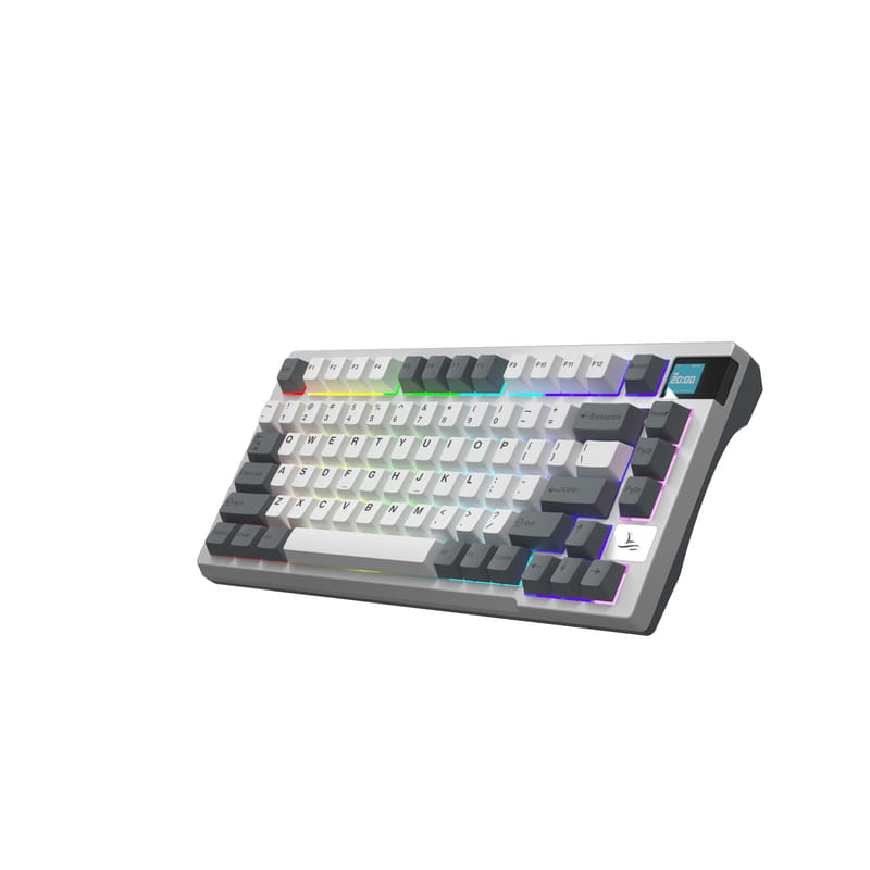 Клавіатура бездротова Motospeed Darmoshark K8 Gateron Silver Pro White-Gray (dmk8wgspro)