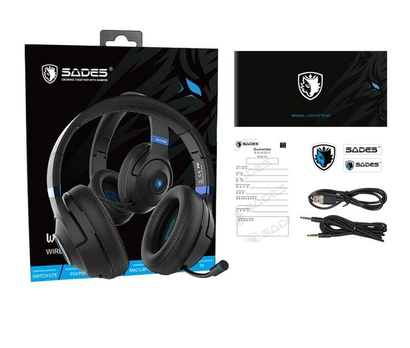 Bluetooth-гарнитура Sades SA-205 Whisper Black/Blue (sa205bkb)