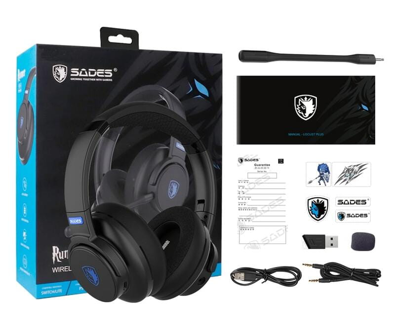 Гарнітура Sades SA-202 Runner Black/Blue (sa202bkb)