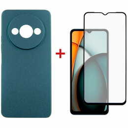 Чохол-накладка Dengos для Xiaomi Redmi A3 Green (DG-KM-90) + захисне скло