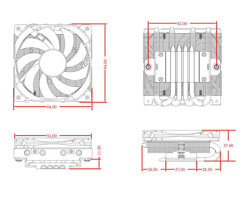 Кулер процессорный ID-Cooling IS-37-XT Black