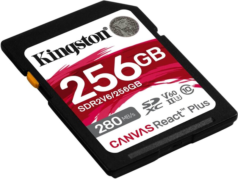 Карта пам`яті SDXC 256GB UHS-II/U3 Class 10 Kingston Canvas React Plus V60 SD R280/W150MB/s (SDR2V6/256GB)