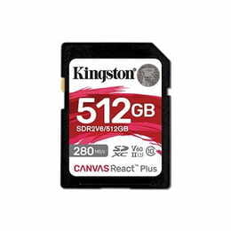 Карта пам`яті SDXC 512GB UHS-II/U3 Class 10 Kingston Canvas React Plus V60 SD R280/W150MB/s (SDR2V6/512GB)