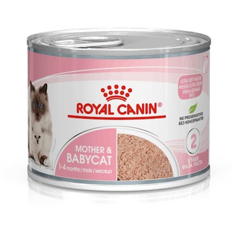 Вологий корм для котів Royal Canin Mother & Babycat Ultra soft mousse 195 г (4098002)