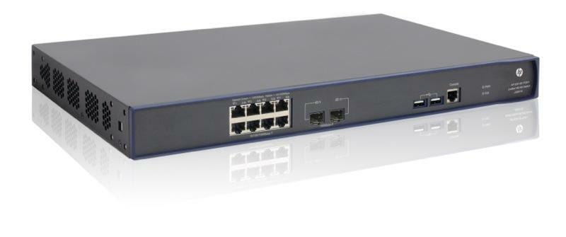 Контролер HP 830 8P PoE+ Unifd Wired-WLAN Switch, 8x10/100/1000GE-T+2xGE-SFP, 3Y FC 24x7 Service.(JG641A)