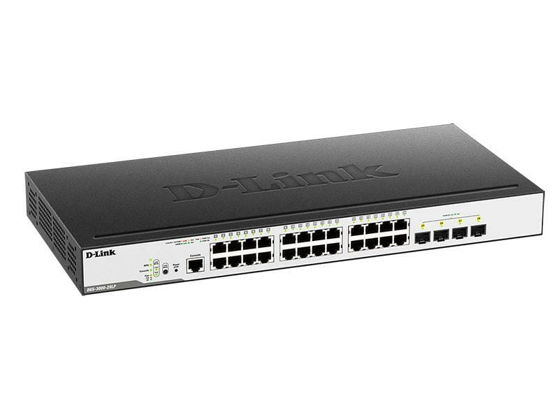 Коммутатор D-Link DGS-3000-28LP (24x1GE PoE, 4xSFP, L2)