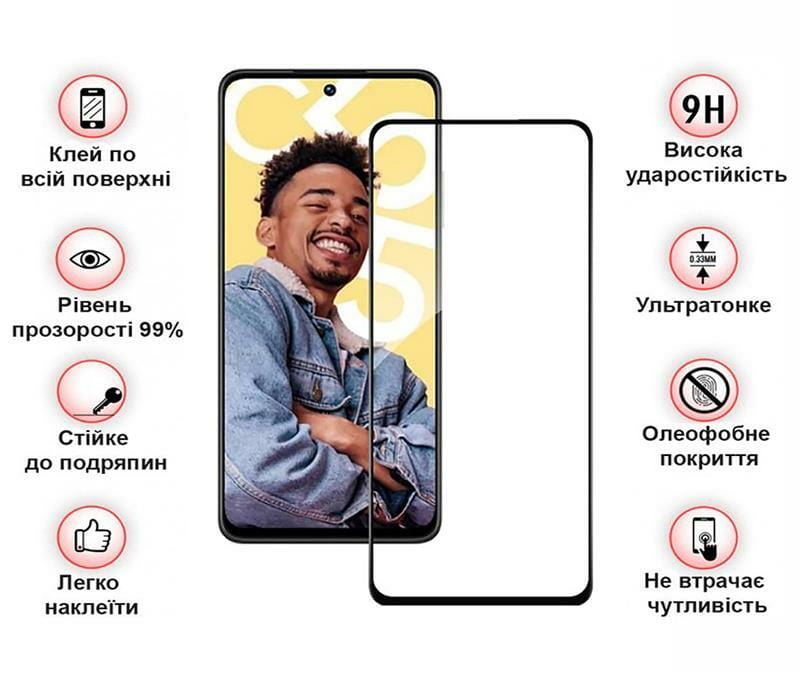 Защитное стекло BeCover для Realme C55 Black (709765)