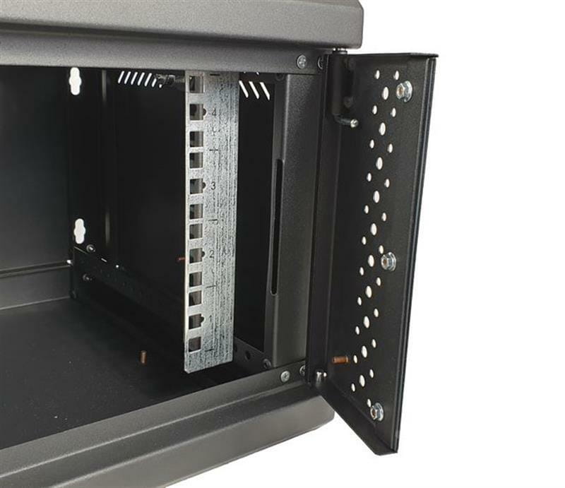 Шкаф настенный EServer 19" 6U-600х500х370 (стекло) , черный (ES-Е650B)