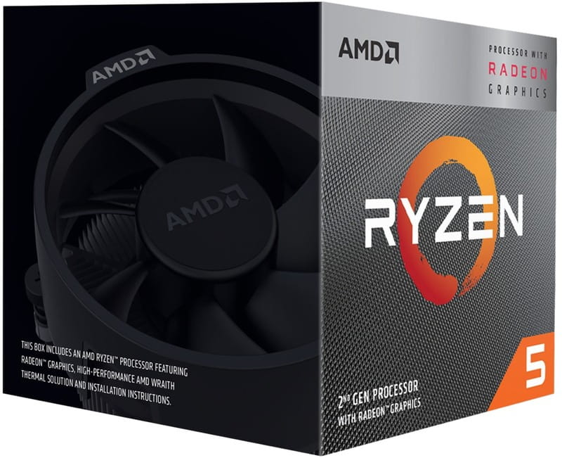 Процессор AMD Ryzen 5 3400G (3.7GHz 4MB 65W AM4) Box (YD3400C5FHBOX)