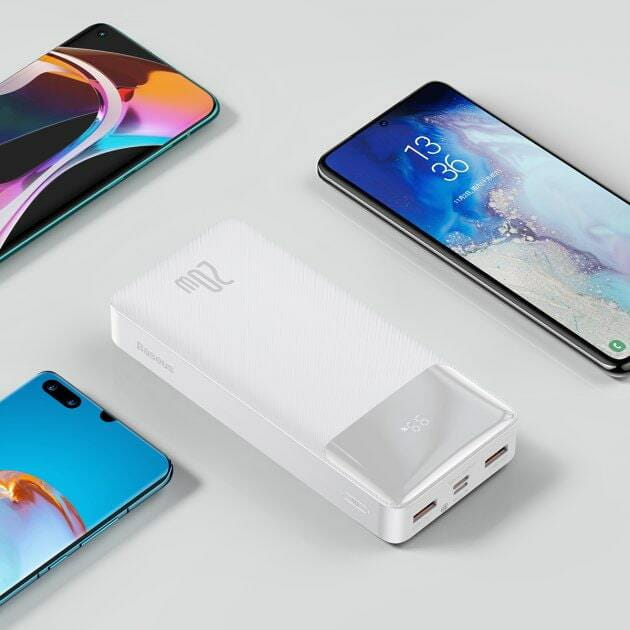 Універсальна мобільна батарея Baseus Bipow 20000mAh 20W White (PPBD050302)