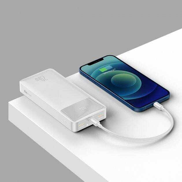 Універсальна мобільна батарея Baseus Bipow 20000mAh 20W White (PPBD050302)