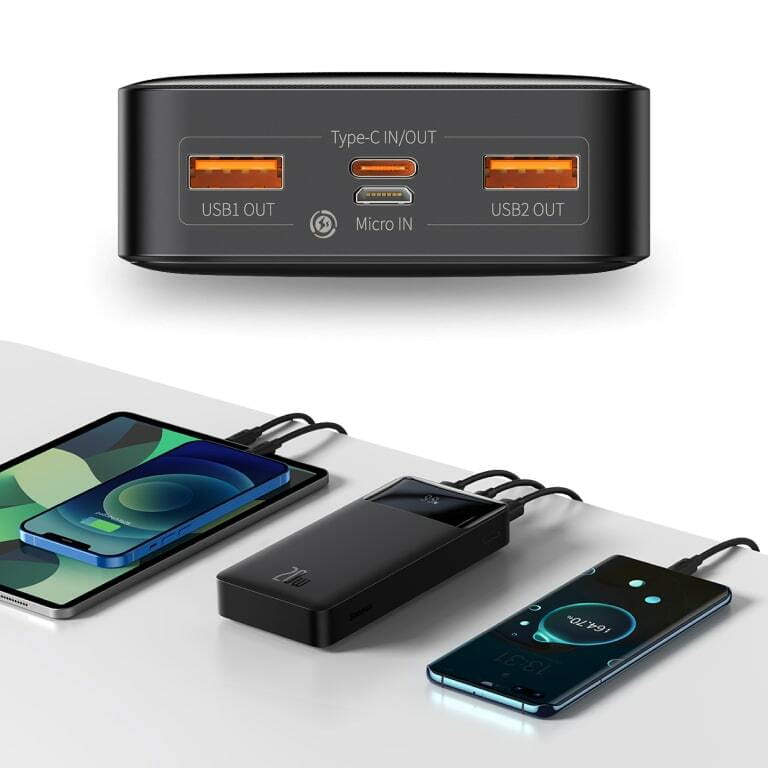 Універсальна мобільна батарея Baseus Bipow 20000mAh 20W Black (PPBD050501)