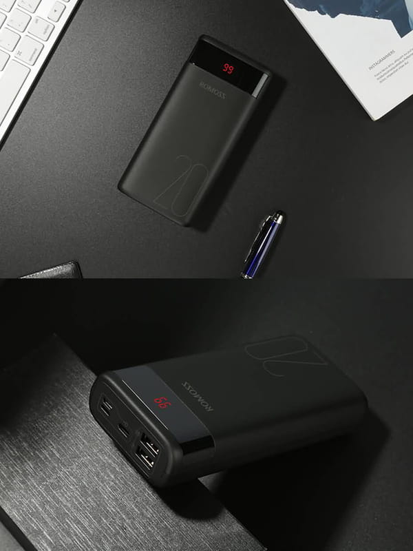 Универсальная мобильная батарея Romoss Ares20 20000mAh Black (PAS20-102-2135H)