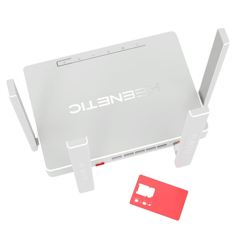 Беспроводной маршрутизатор Keenetic Hero 4G (KN-2310) (AC1300, 5xGE, LTE/4G/3G, 1xUSB, MU-MIMO, 4 антенны)