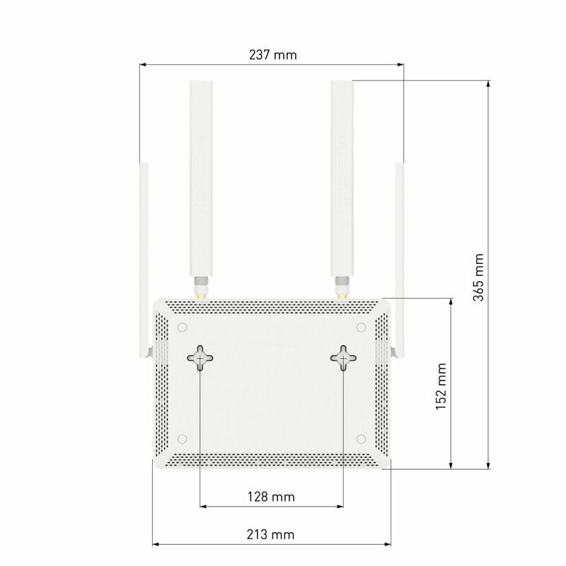 Беспроводной маршрутизатор Keenetic Hero 4G (KN-2310) (AC1300, 5xGE, LTE/4G/3G, 1xUSB, MU-MIMO, 4 антенны)