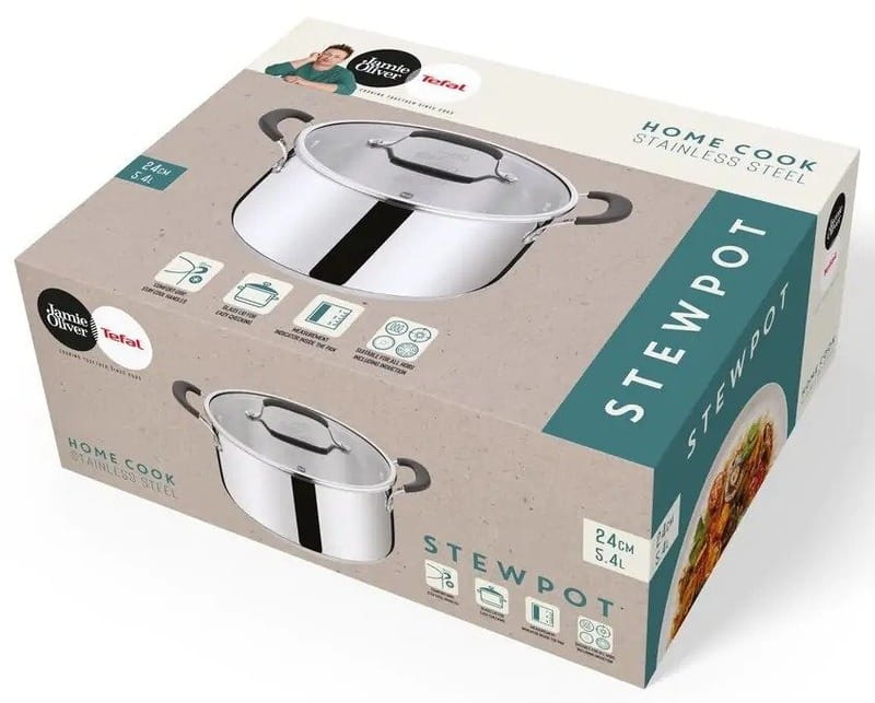 Кастрюля Tefal Jamie Oliver Home Cook 24 см 5.4 л (E3184655)