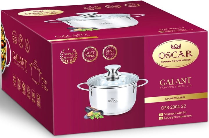 Кастрюля Oscar Galant 22 см 4.5 л (OSR-2004-22)
