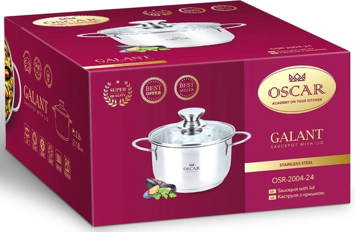 Кастрюля Oscar Galant 24 см 5.9 л (OSR-2004-24)