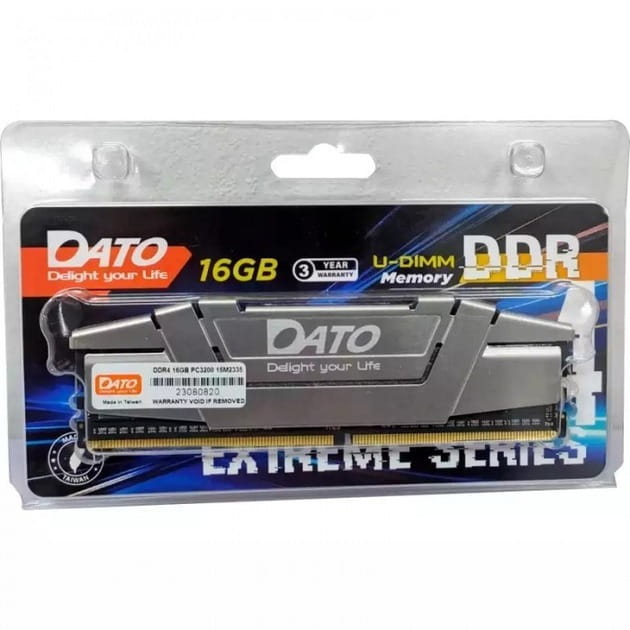 Модуль памяти DDR4 16GB/3200 Dato Extreme Grey (EXB16G4DLDND32)