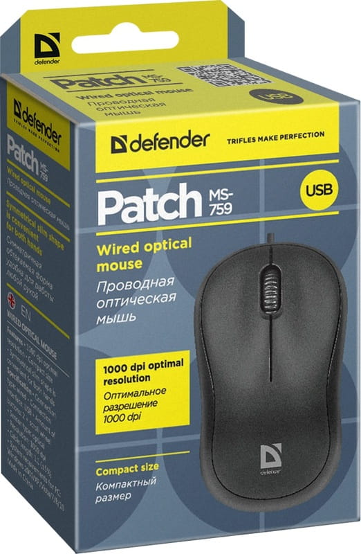 Мышь Defender Patch MS-759 Black (52759)