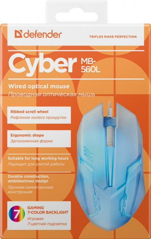 Мышь Defender Cyber MB-560L White (52561)