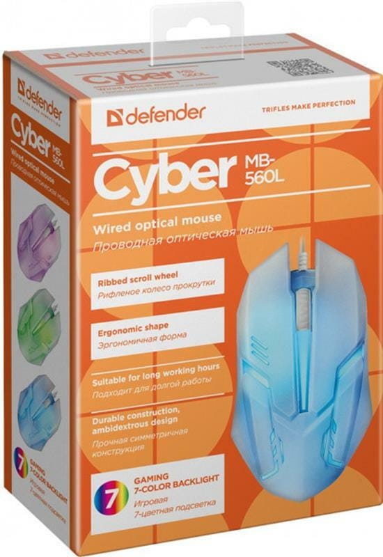 Миша Defender Cyber MB-560L White (52561)