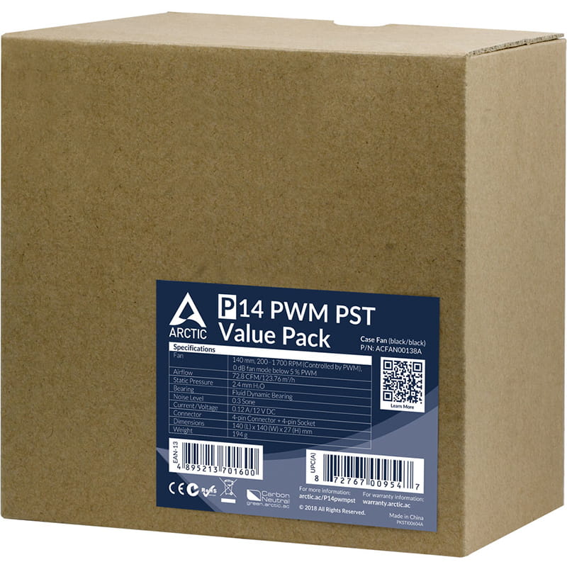 Вентилятор Arctic P14 PWM PST 5-Pack (ACFAN00138A)