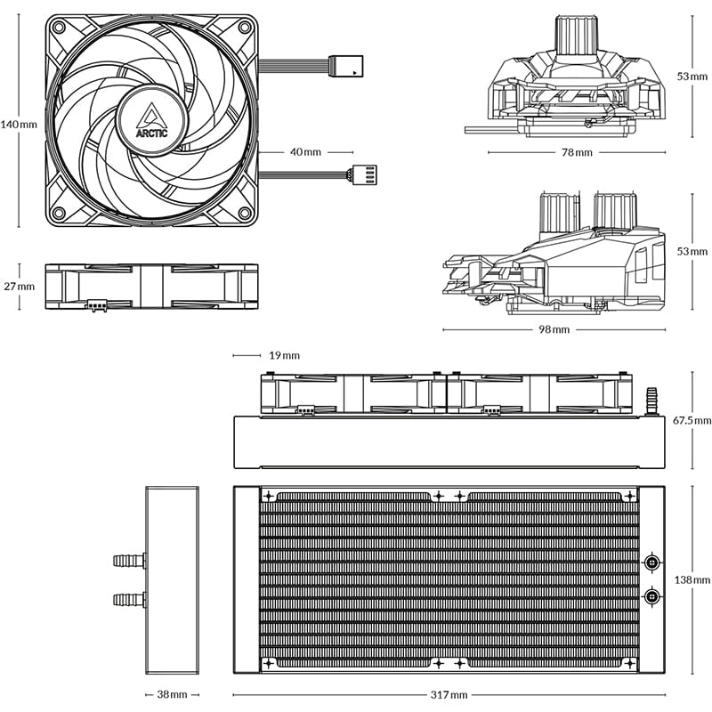 Система водяного охолодження Arctic Liquid Freezer II 280 A-RGB (ACFRE00106A)