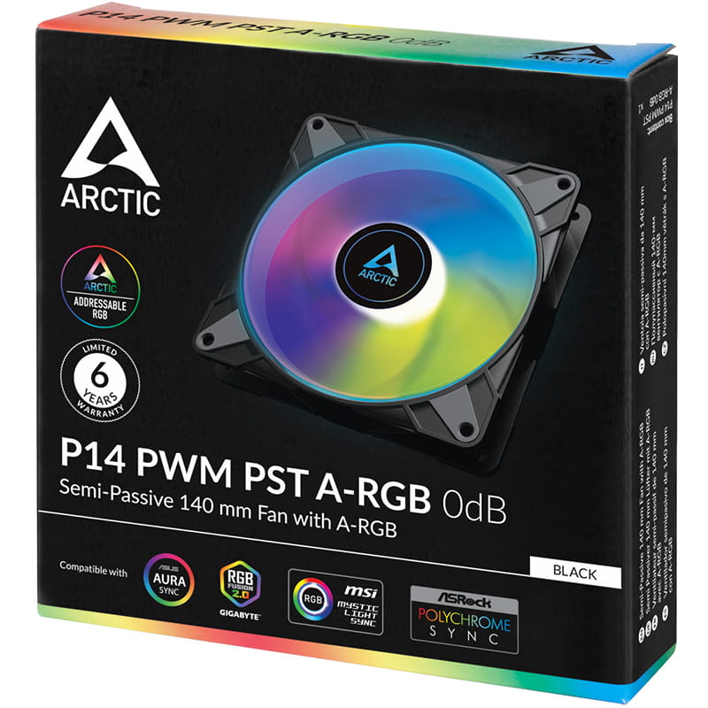 Вентилятор Arctic P14 PWM PST A-RGB Black (ACFAN00239A)