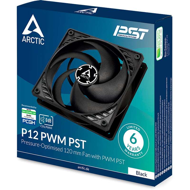 Вентилятор Arctic P12 PWM PST Black (ACFAN00120A)