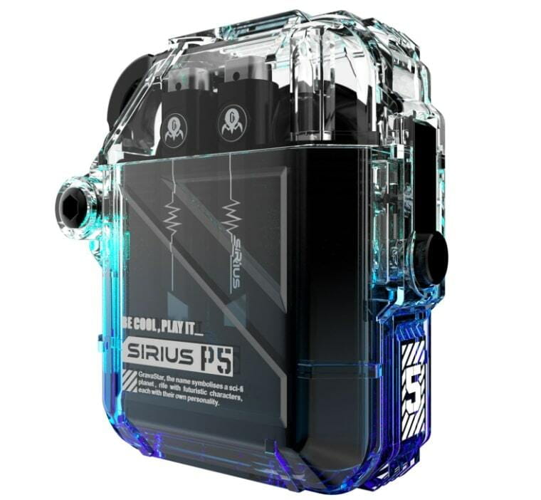 Bluetooth-гарнітура Gravastar Sirius P5 TWS Transparent Blue (GRAVASTARP5_XTAL_BLU_V2)