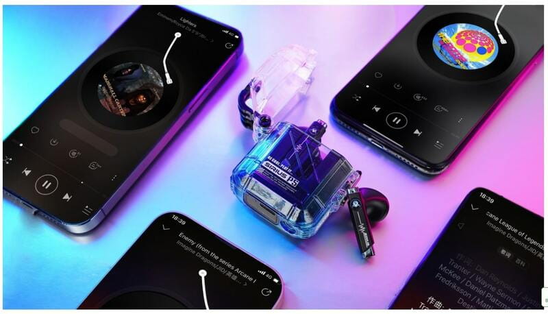 Bluetooth-гарнітура Gravastar Sirius P5 TWS Transparent Blue (GRAVASTARP5_XTAL_BLU_V2)