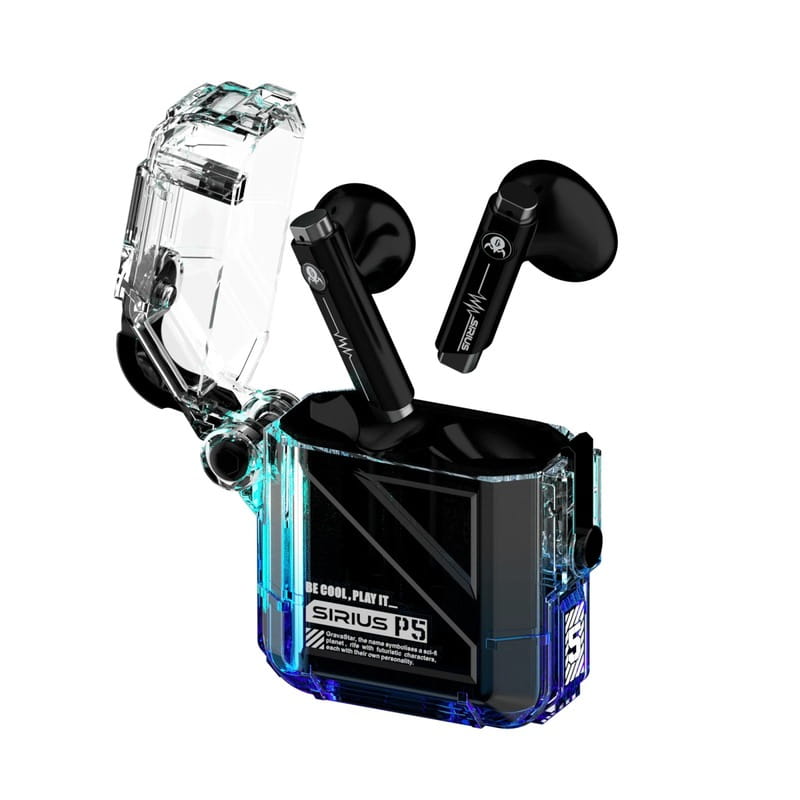 Bluetooth-гарнітура Gravastar Sirius P5 TWS Transparent Blue (GRAVASTARP5_XTAL_BLU_V2)