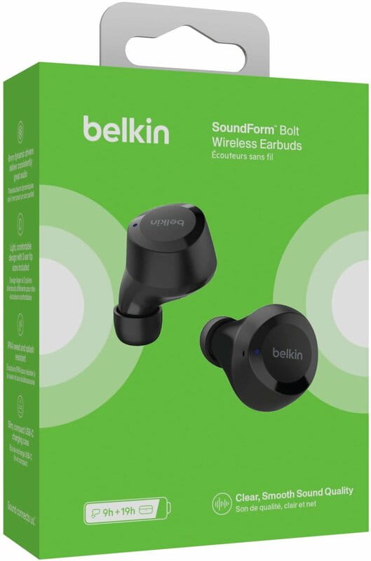Bluetooth-гарнитура Belkin Soundform Bolt True Wireless Black (AUC009BTBLK)