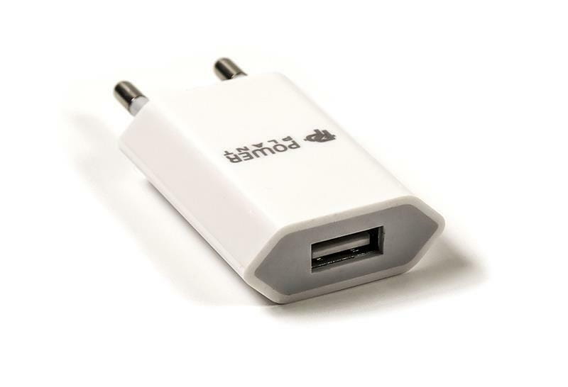 Сетевое зарядное устройство PowerPlant Slim (1xUSB 1A) White (DV00DV5061)